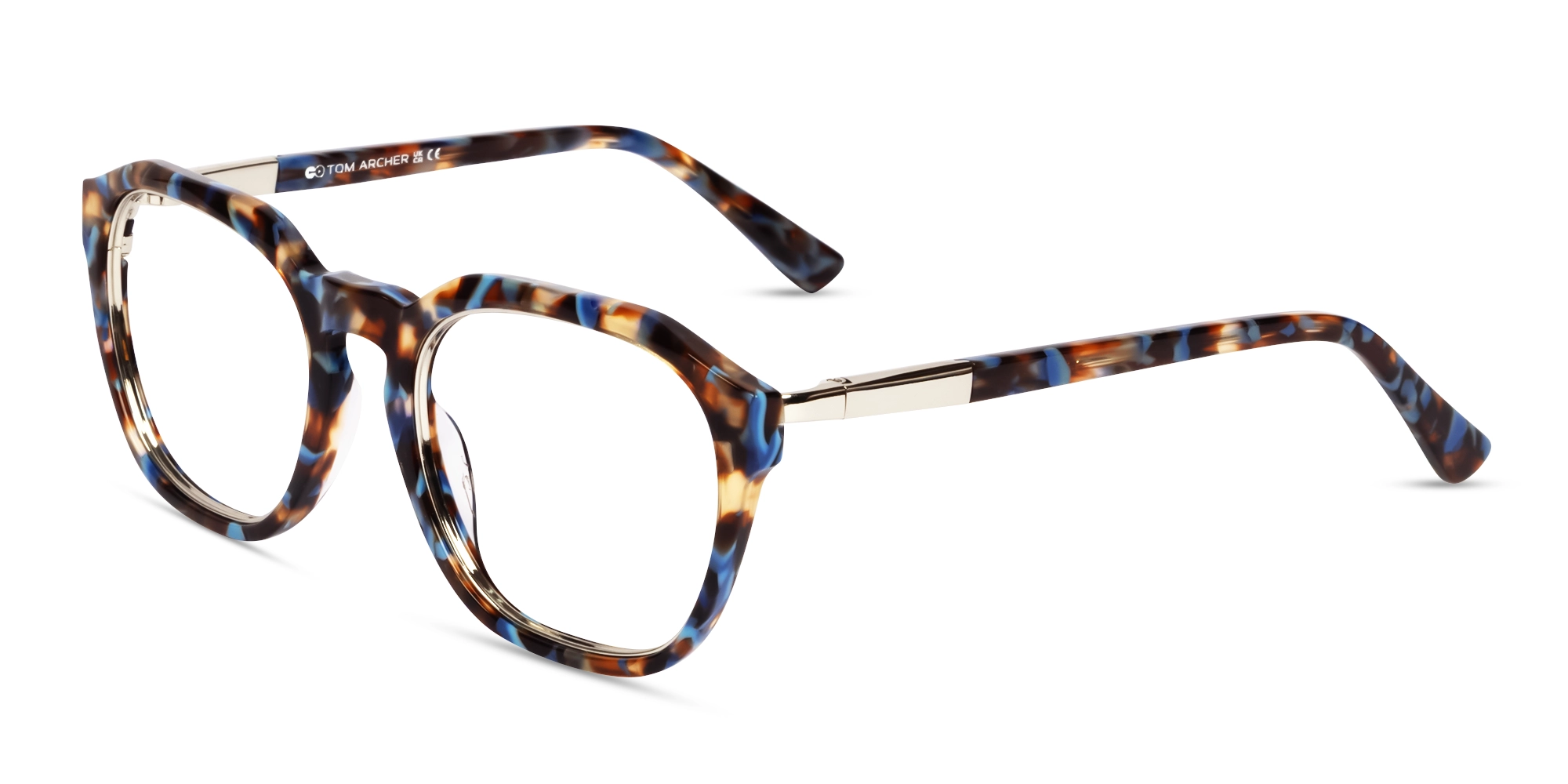 Blue Terrazo Square Fullrim Glasses-3